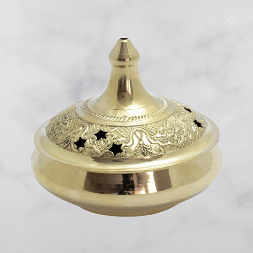 Gold Home Purifying Pure Brass Incense Burner at Rs 1699/piece in Vadodara